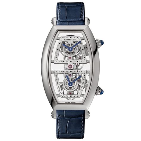 cartier skeleton dual time zone tonneau l'orario di un'ora|Hands.